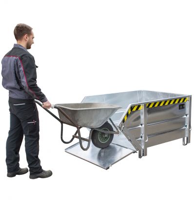Benne de chantier à gravats 1000 L