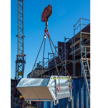 Benne de chantier à gravats 1000 L