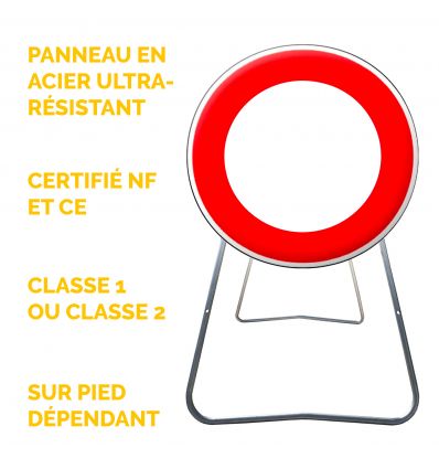 BK0 - Panneau de Chantier Temporaire Circulation Interdite