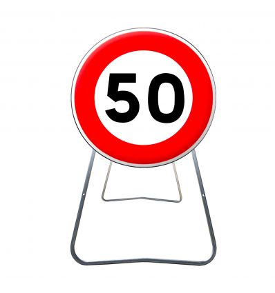 BK14 - Panneau de Chantier de Limitation de Vitesse à 50 km/h
