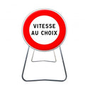 BK14 - Panneau de Chantier de Limitation de Vitesse avec Vitesse Personnalisable