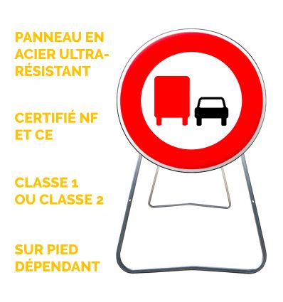 BK3A - Panneau de Chantier Dépassement Poids Lourd Interdit