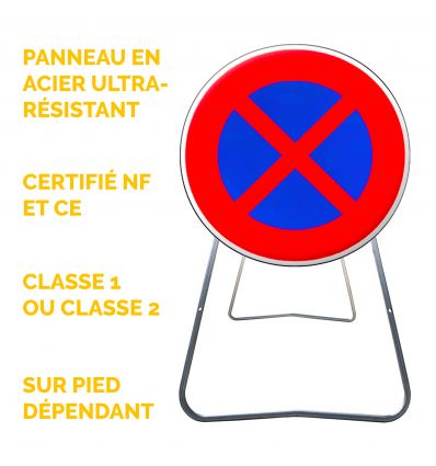 BK6D - Panneau de Chantier Arrêt et Stationnement Interdits