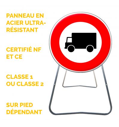 BK8 - Panneau de Chantier Accès Interdit aux Poids Lourds
