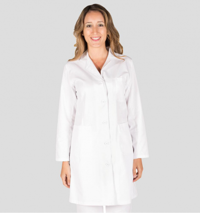 Blouse blanche médicale femme manche longue