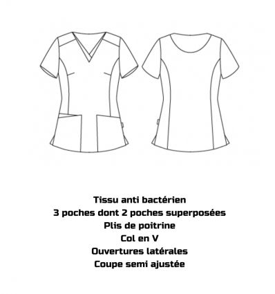 Blouse médicale femme couleur
