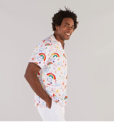 Blouse médicale imprimée unisexe