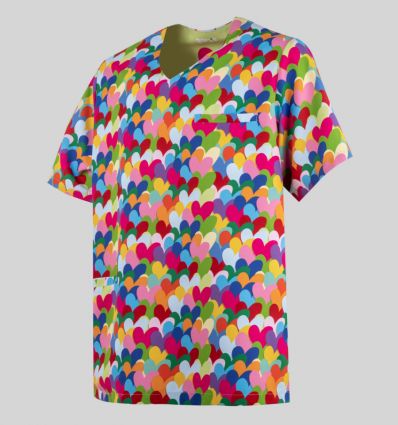 Blouse médicale imprimée unisexe