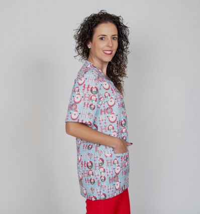 Blouse médicale imprimée unisexe