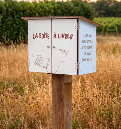 Boîte à livres en stratifié compact
