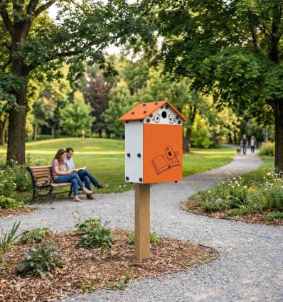 Boîte à livres extérieur enfant et PMR