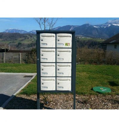 Boites aux lettres collectives Extérieures sur Pied - Anti-effraction 5