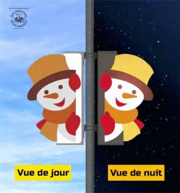 Décor de bonhomme de neige rétroréfléchissant