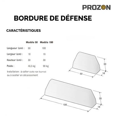 Bordure de Défense en Béton