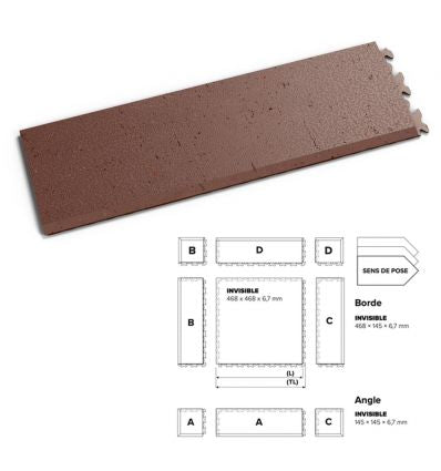Bordure pour dalle garage automobile joint invisible