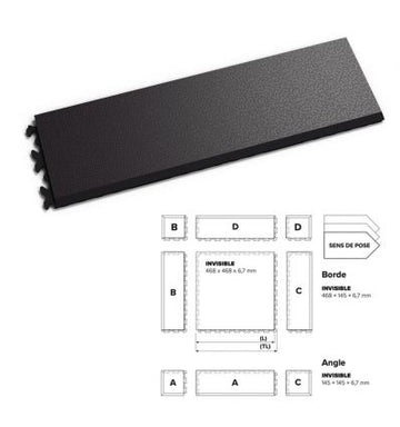 Bordure pour dalle garage automobile joint invisible