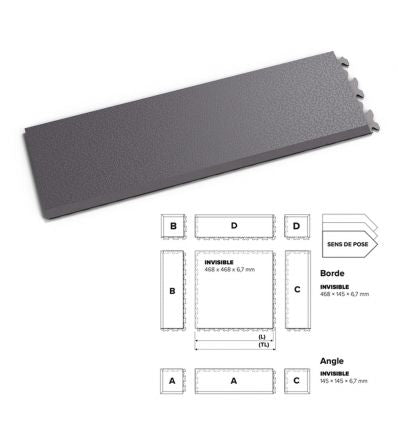 Bordure pour dalle garage automobile joint invisible