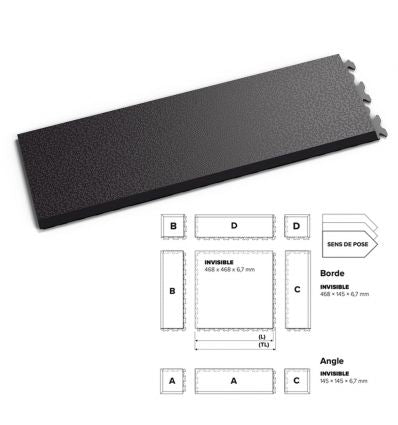 Bordure pour dalle garage automobile joint invisible