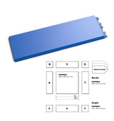 Bordure pour dalle garage automobile joint invisible
