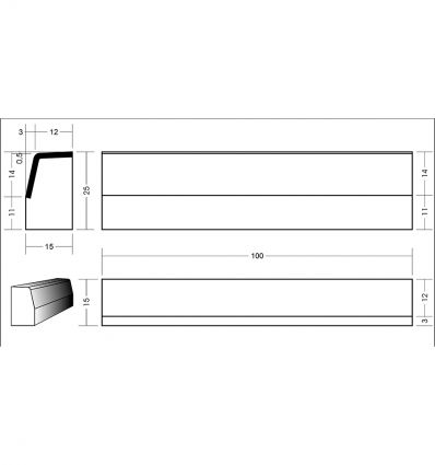 Bordure T2 en béton