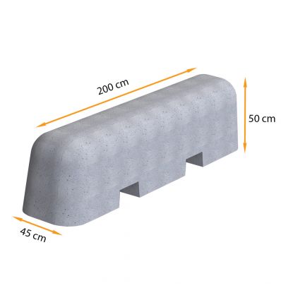 Borne anti stationnement béton avec fourreau