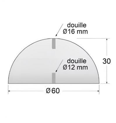 Borne Anti-stationnement Demi-sphère en Béton