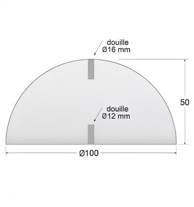 Borne Anti-stationnement Demi-sphère en Béton