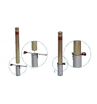 Potelet Anti-Stationnement en Bois