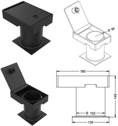 Borne anti-stationnement fonte option flexible