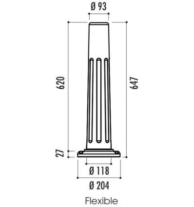 Borne anti-stationnement fonte option flexible