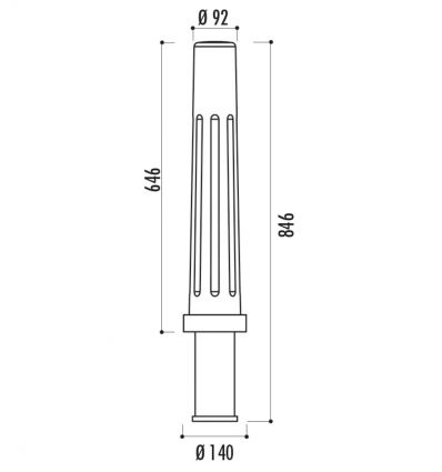 Borne anti-stationnement fonte option flexible
