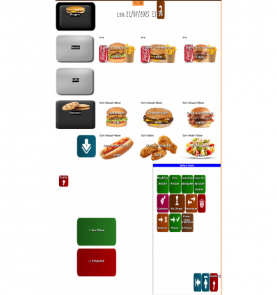 Borne de commande fast food avec logiciel