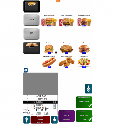 Borne de commande sur pied avec logiciel