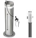Borne escamotable manuelle en inox