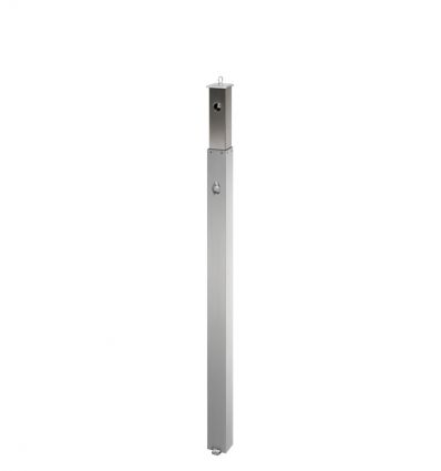 Borne escamotable manuelle en inox carrée