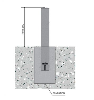 Borne Inox Brossé