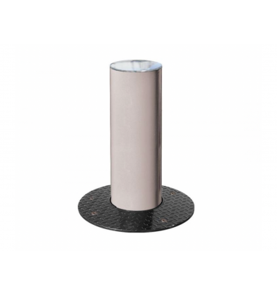 Borne escamotable manuelle tête inox brossé