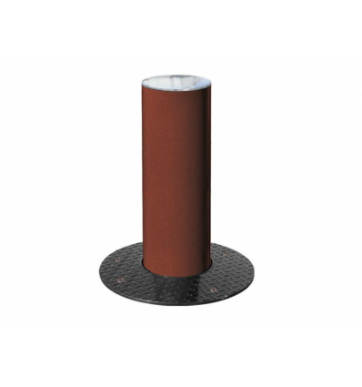 Borne escamotable manuelle tête inox brossé