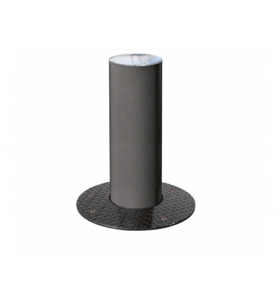 Borne escamotable manuelle tête inox brossé