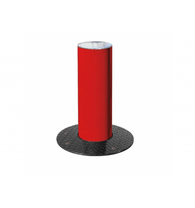 Borne escamotable manuelle tête inox brossé