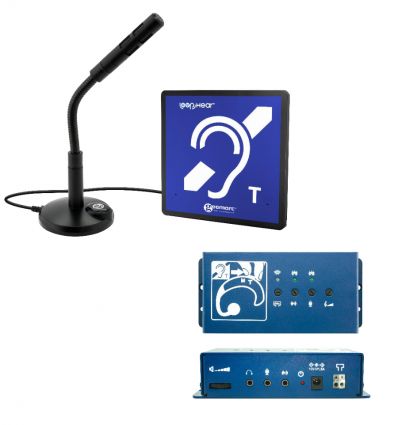 Boucle à induction magnétique de guichet d’accueil fixe