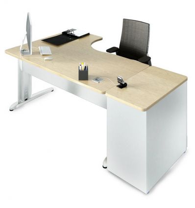 Bureau asymétrique avec retour professionnel
