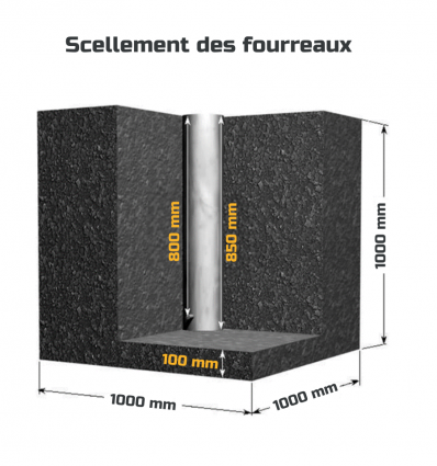 Poteau de rugby (lot de 2)
