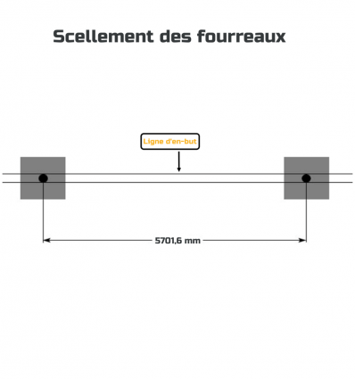 Poteau de rugby (lot de 2)