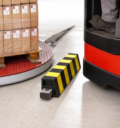 Butée antichoc pour engins de manutention
