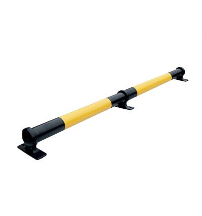 Butée de roue pour parking jaune et noir en acier
