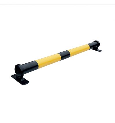 Butée de roue pour parking jaune et noir en acier