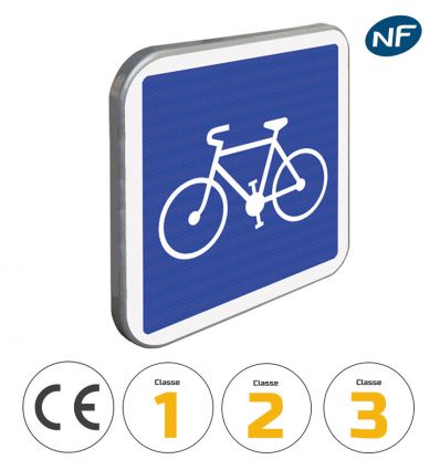 C113 - Panneau d'indication d'une piste conseillée et réservée aux cycles