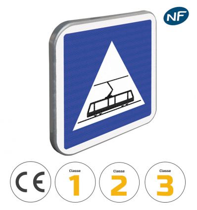 C20C - Panneau d'indication d'une traversée de tramway