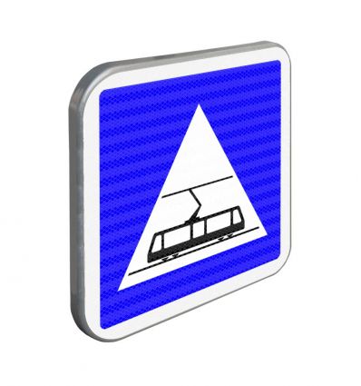 C20C - Panneau d'indication d'une traversée de tramway